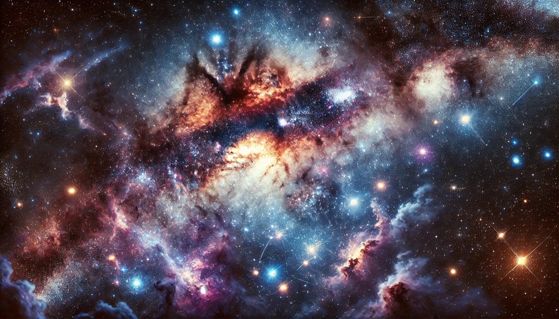 A star-filled night sky over dark hills